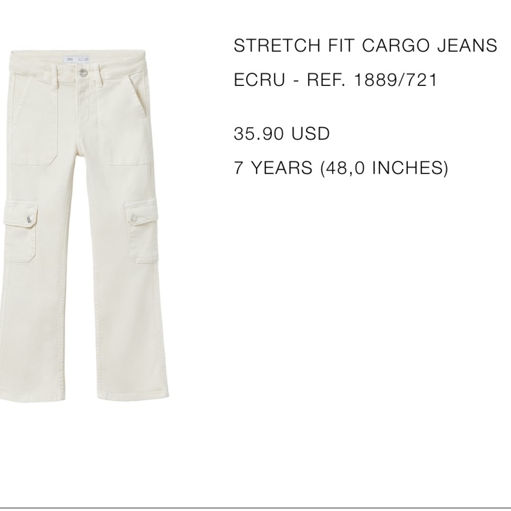 Zara girls cargo pants